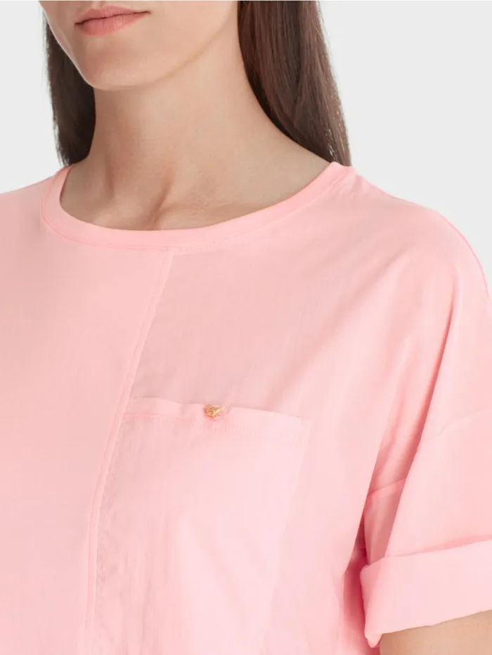 Shirts and Tops Damen Marc Cain TShirt Mit Brusttasche Soft Powder Pink