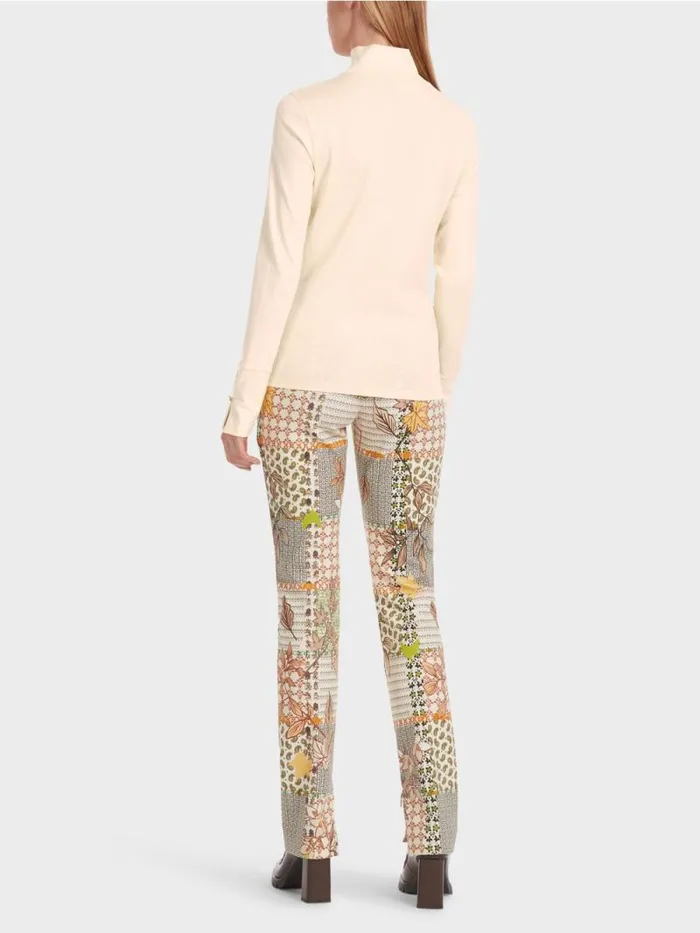 Shirts and Tops Damen Marc Cain TShirt Mit Geschlitztem Rollkragen Soft Cream