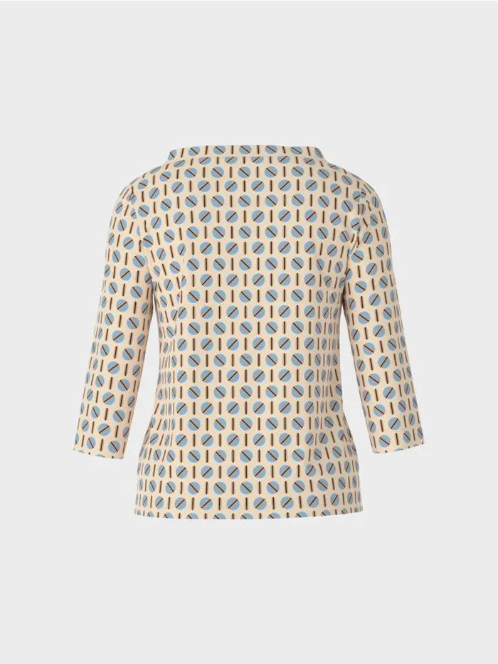 Shirts and Tops Damen Marc Cain TShirt Mit Grafischem Dessin Dark Cream