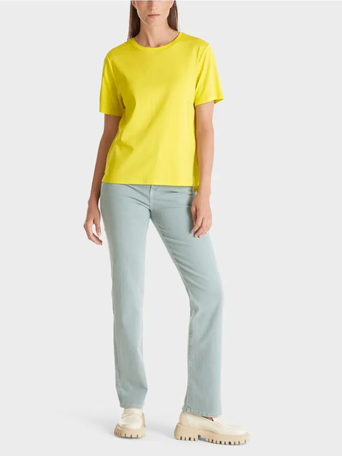 Shirts and Tops Damen Marc Cain TShirt Mit Weitem CrewNeck Soft Lemon