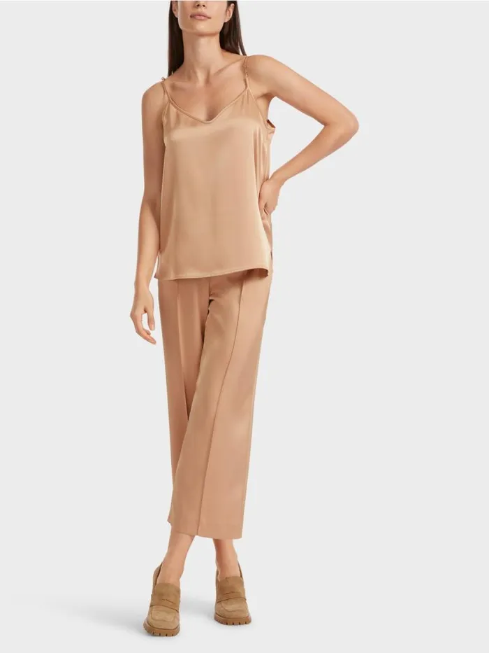 Shirts and Tops Damen Marc Cain Top Mit Schmaler Kette Bright Toffee