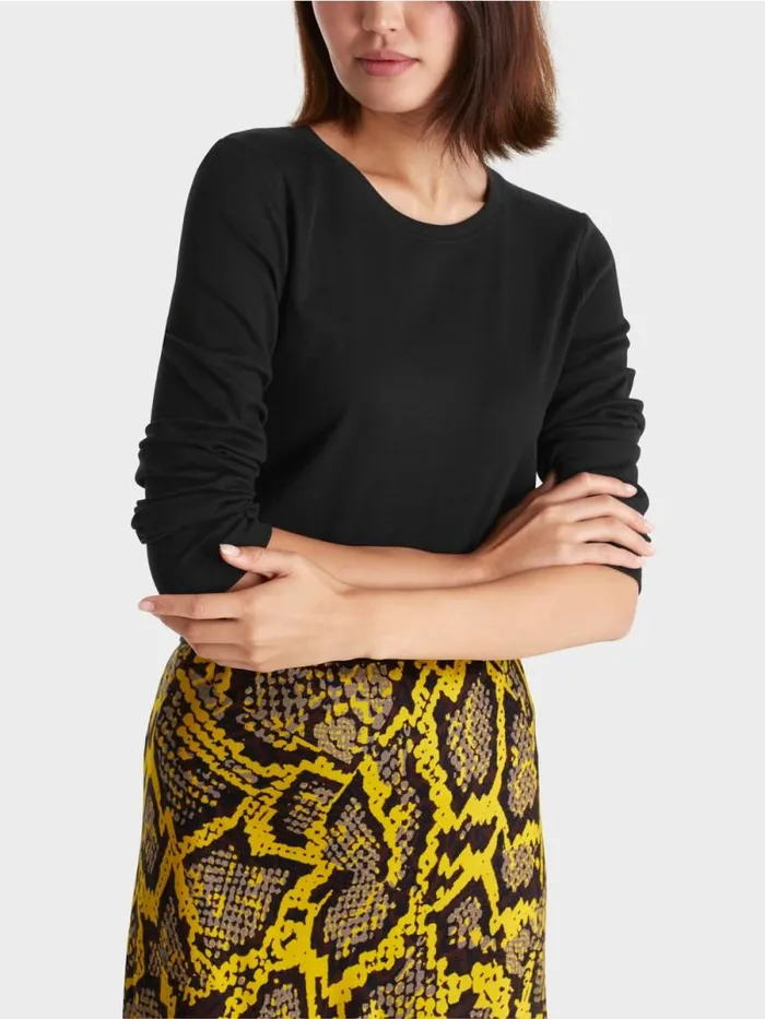 Shirts and Tops Damen Marc Cain Unifarbenes TShirt Black