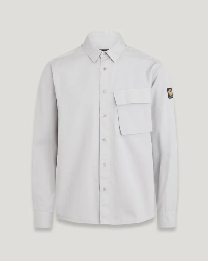 Shirts Men Belstaff Scale Shirt Chrome Grey