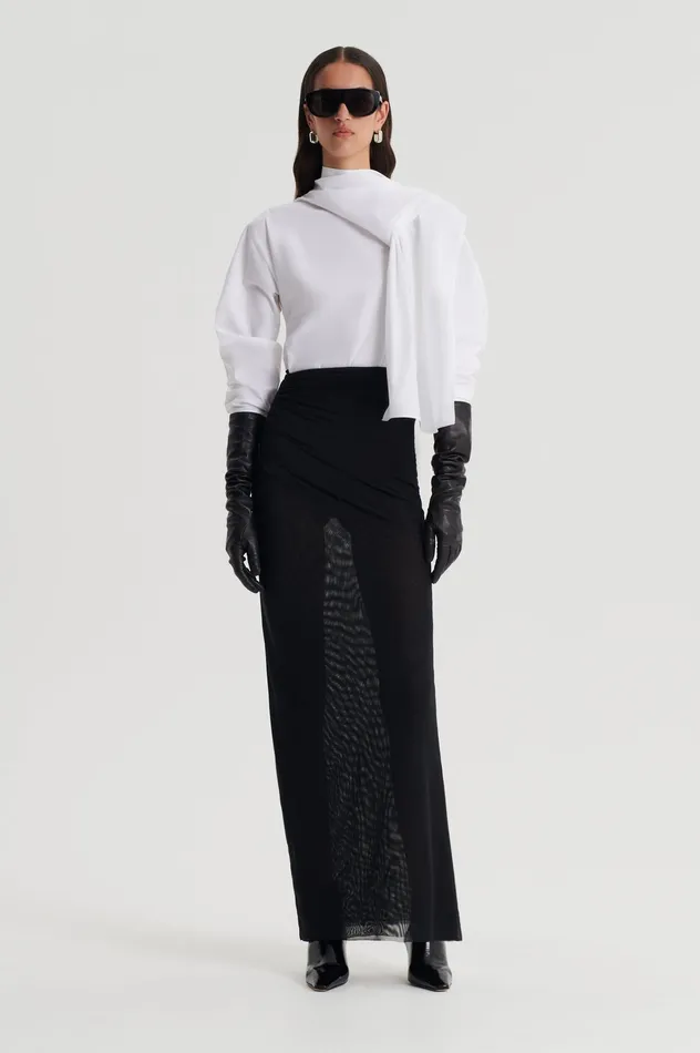 Shirts Scanlan Theodore Women PARACHUTE COTTON CRAVAT SHIRT WHITE