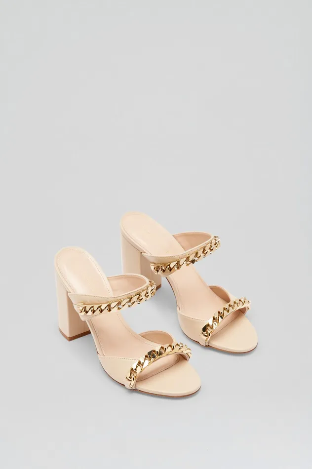 Shoes SANDAL WITH CHAINS DETAIL 95 NOUGAT 8211 Scanlan Theodore Women