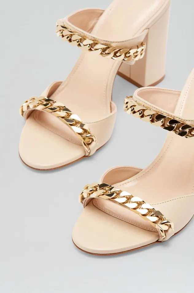 Shoes SANDAL WITH CHAINS DETAIL 95 NOUGAT 8211 Scanlan Theodore Women