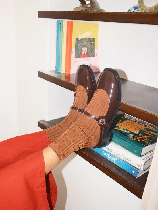 Shoes Women Ella Mary Jane Mule Chocolate Patent Lisa Says Gah