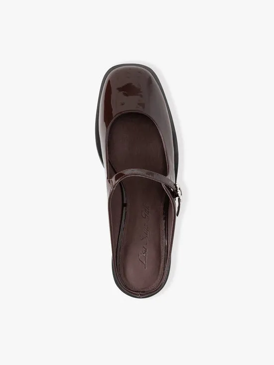 Shoes Women Ella Mary Jane Mule Chocolate Patent Lisa Says Gah