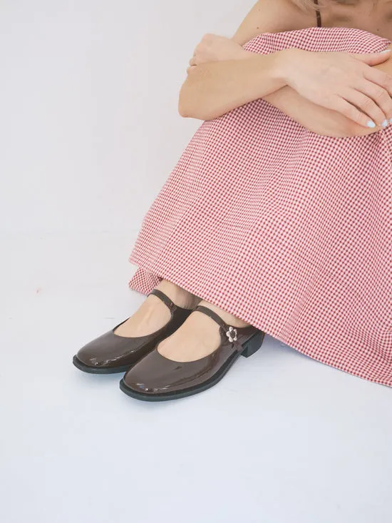 Shoes Women Ella Mary Jane Mule Chocolate Patent Lisa Says Gah