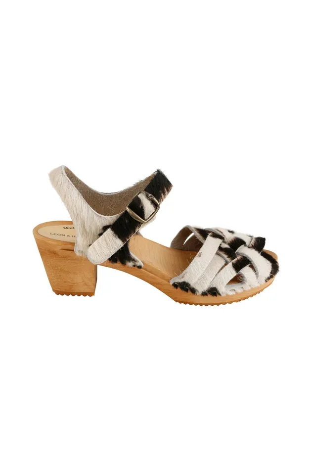 Shoes Women Leon and Harper Stockholm P Sandals Noir Et Blanc