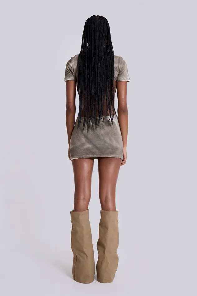 Shop Oil Wash Backless Mini Dress Dresses Jaded London Women