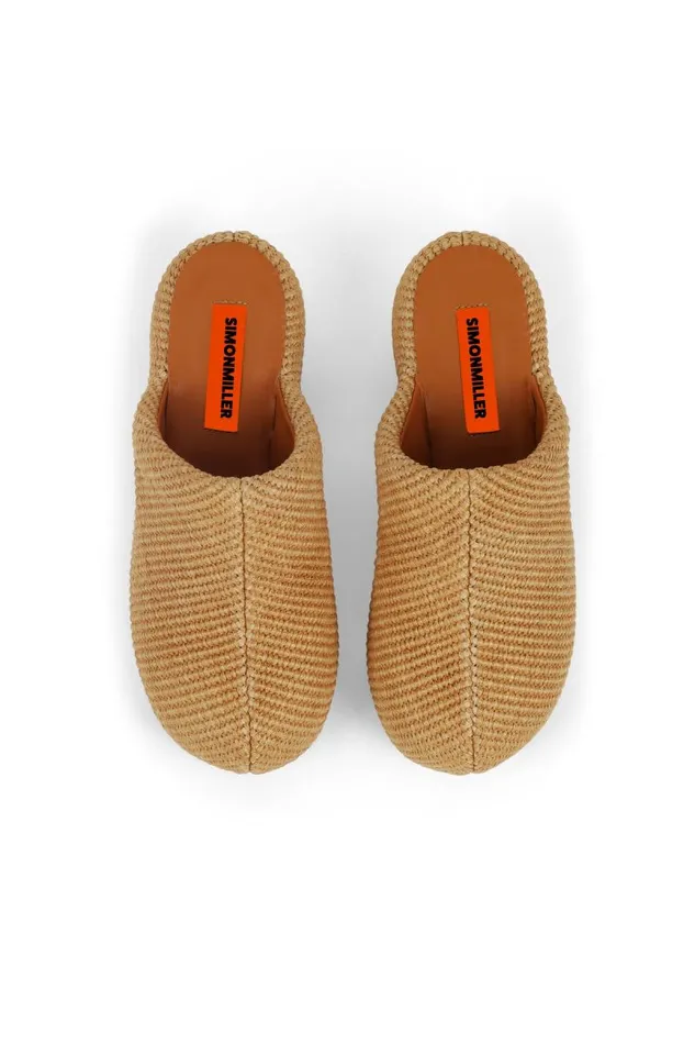 Shop Simon Miller BUBBLE CLOGS Bubble Clog Natural Raffia