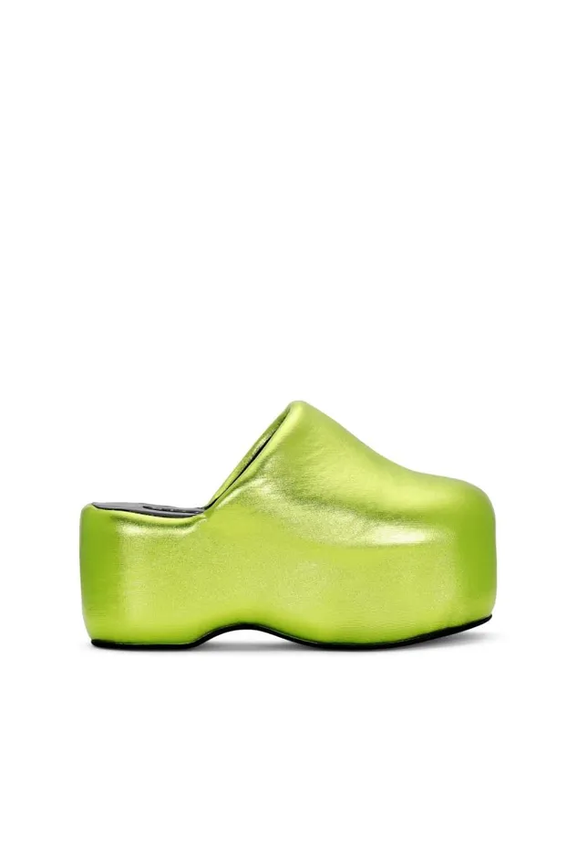 Shop Simon Miller BUBBLE CLOGS Platform Bubble Clog Galactic Green