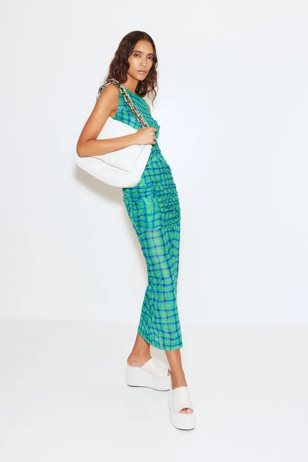 Shop Simon Miller DRESSES Kinny Dress Green Plaid