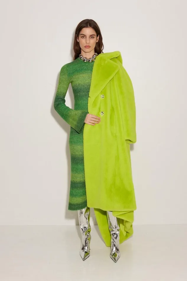 Shop Simon Miller KNITWEAR Axon Dress Gummy Green Multi