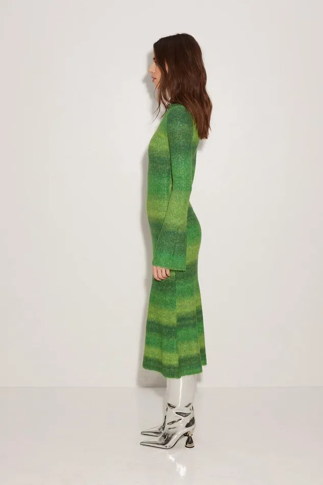 Shop Simon Miller KNITWEAR Axon Dress Gummy Green Multi