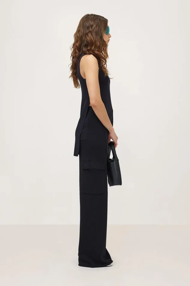 Shop Simon Miller KNITWEAR Knits By Cargo Jabber Pant Black