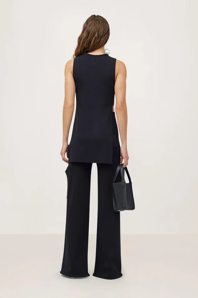 Shop Simon Miller KNITWEAR Knits By Cargo Jabber Pant Black