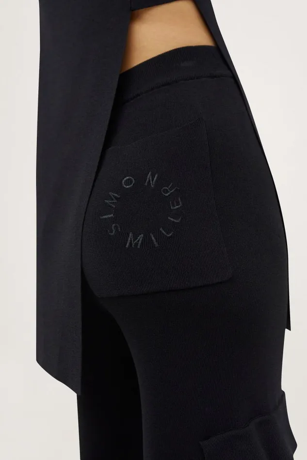 Shop Simon Miller KNITWEAR Knits By Cargo Jabber Pant Black