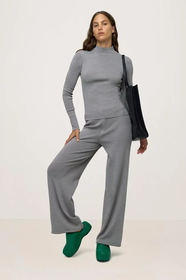 Shop Simon Miller KNITWEAR Knits By Jabber Pant Heather Grey