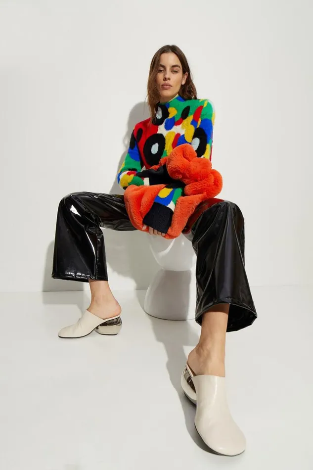 Shop Simon Miller KNITWEAR Oko Sweater Wax Dot