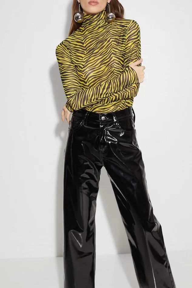 Shop Simon Miller TOPS Mesh Wendel Top Zebra Stripe