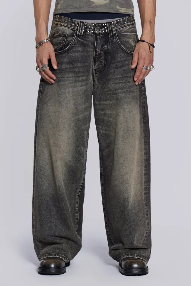 Shop Stud Colossus Jeans Men Denim Jaded London