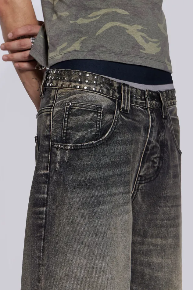 Shop Stud Colossus Jeans Men Denim Jaded London