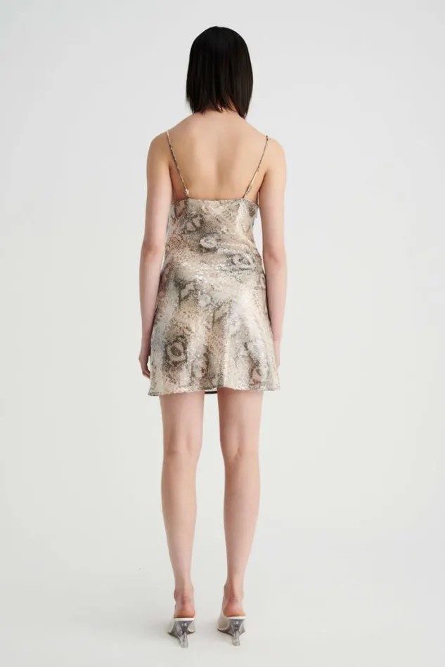 Shop SUBOO Dresses Aquarius Cowl Neck Strappy Mini Dress