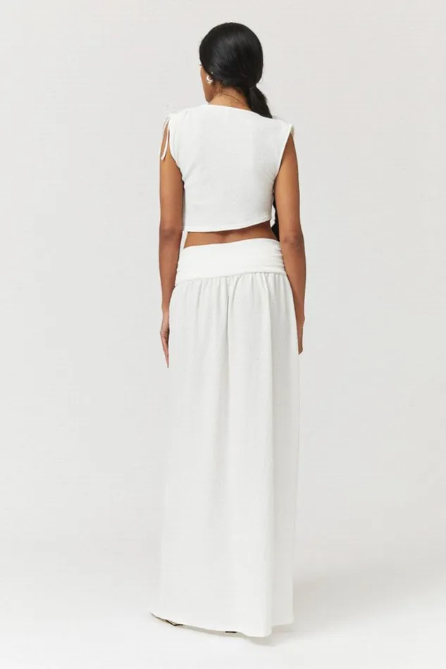 Shop SUBOO Matching Sets Jacqui Tie Crop Top 8211 White