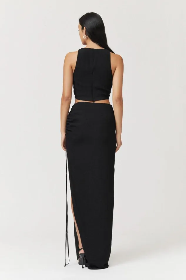 Shop SUBOO Matching Sets Tanya Cowl Neck Crop Top 8211 Black