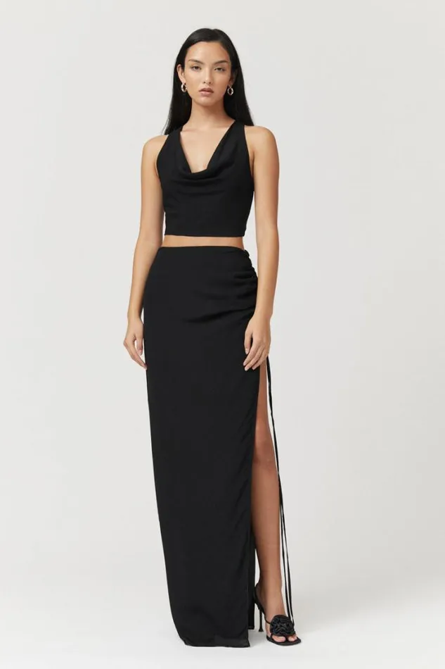 Shop SUBOO Matching Sets Tanya Rouched Skirt 8211 Black