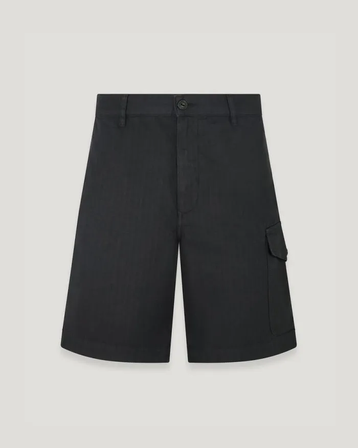 Shorts Men Belstaff Cs60 Cargo Short Washed Black
