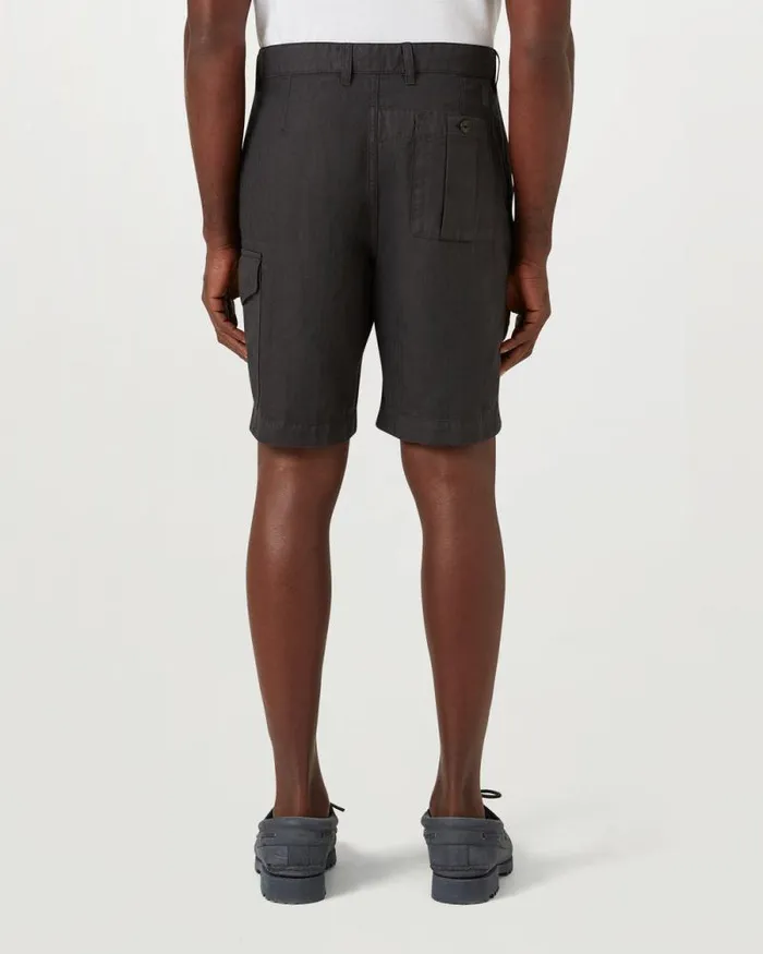 Shorts Men Belstaff Cs60 Cargo Short Washed Black Shorts Men Belstaff Cs60 Cargo Short Washed Black
