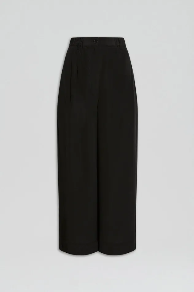 SILK CROPPED TROUSER BLACK Trousers Scanlan Theodore Women