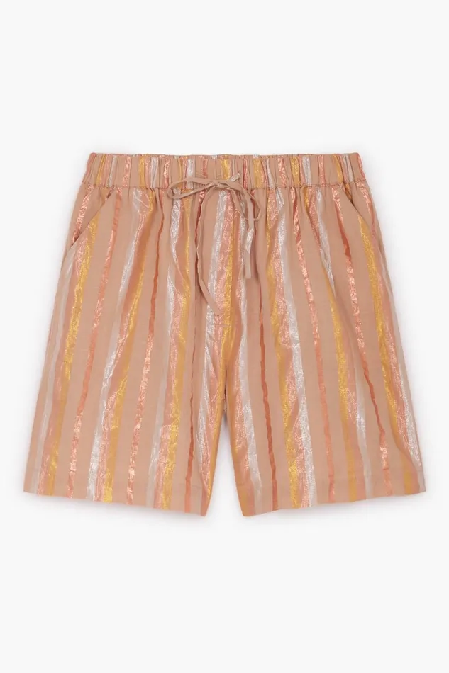 Skirts and Shorts Women Leon and Harper Quincy Shiny Short Powder
