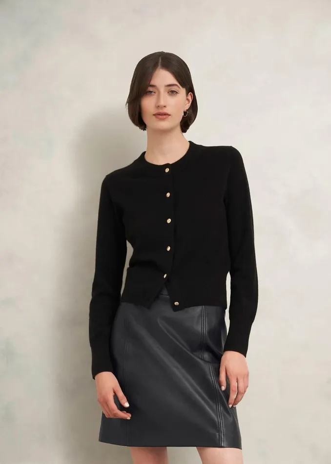 Skirts Women HOBBS Annabelle Leather Skirt Black