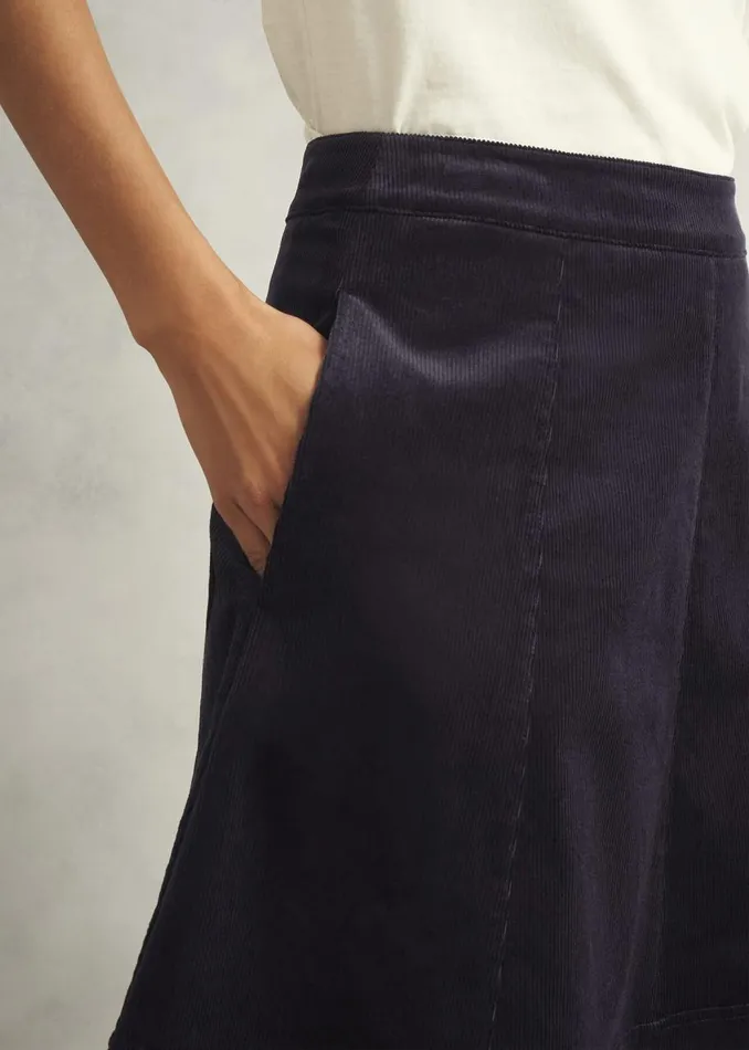 Skirts Women HOBBS Clifton Cord Skirt Navy