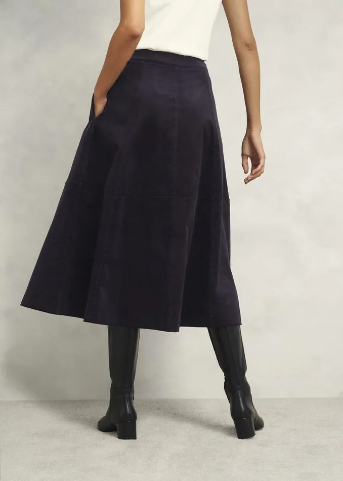 Skirts Women HOBBS Clifton Cord Skirt Navy