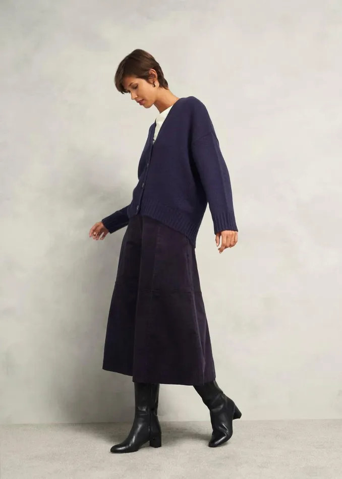 Skirts Women HOBBS Clifton Cord Skirt Navy