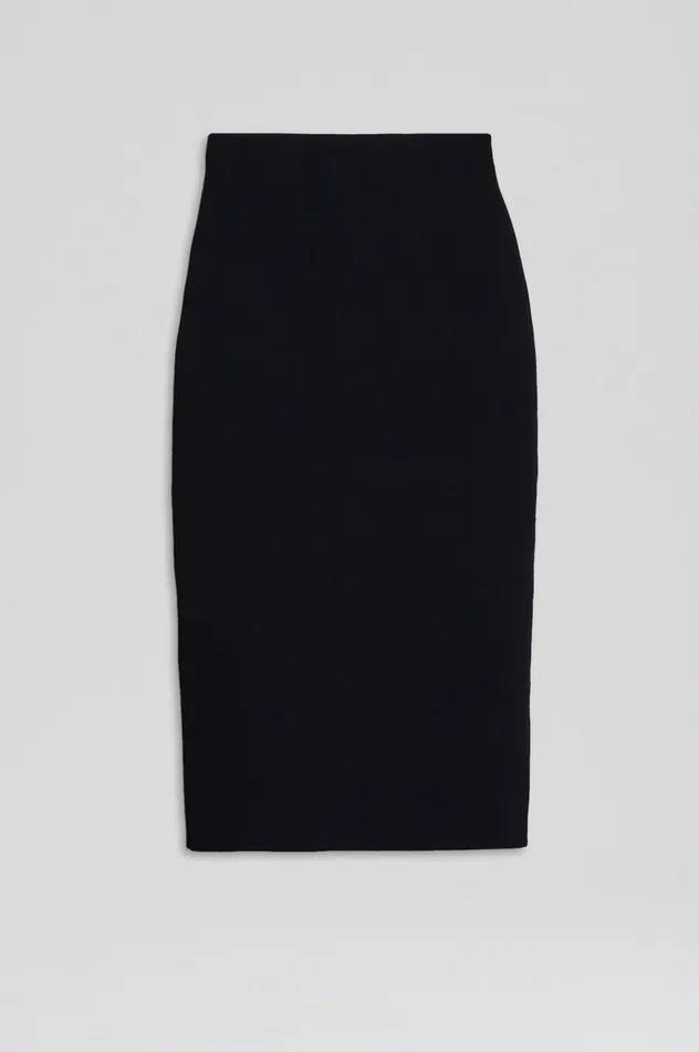 Skirts Women Scanlan Theodore CREPE KNIT PENCIL SKIRT BLACK