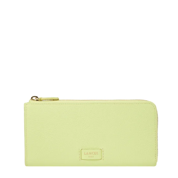 Slim Zipped Wallet Lime Women Lancel Wallet