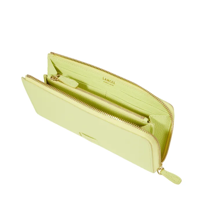Slim Zipped Wallet Lime Women Lancel Wallet Slim Zipped Wallet Lime Women Lancel Wallet