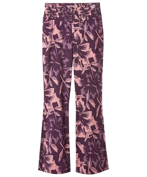 Sloe Joes Floral Flared Trouser Purple Apparel Jeans and Trousers Joebrowns