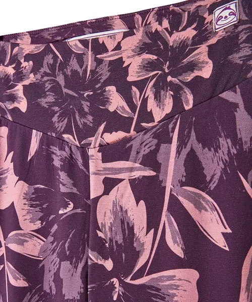 Sloe Joes Floral Flared Trouser Purple Apparel Jeans and Trousers Joebrowns