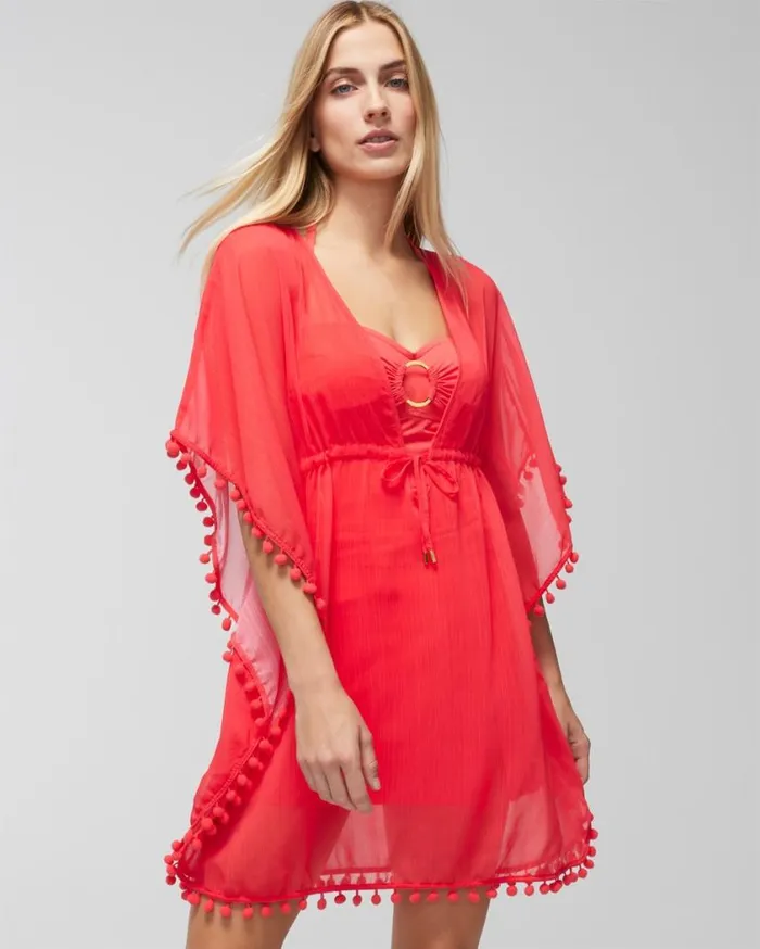 Soma Bleu Rod Gypset Chiffon Caftan Shortcake Women Swim