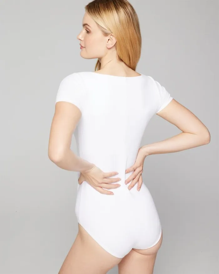 Soma Body CapSleeve Bodysuit Optic White Women Tops and Bodysuits