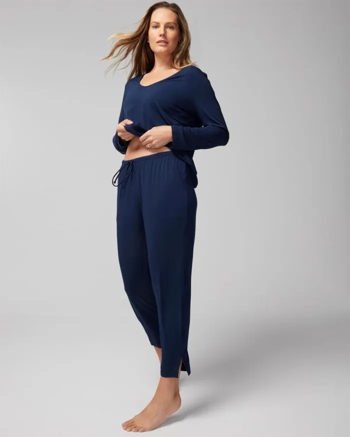 Soma Cool Nights Ankle Pants Nightfall Navy Women Pajama Bottoms