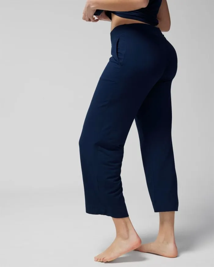 Soma Cool Nights Cropped Pajama Pants Nightfall Navy Women Matching Sets and Separates