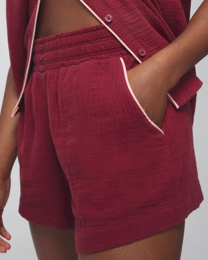 Soma Cotton Gauze Shorts Island Guava Women Matching Sets and Separates